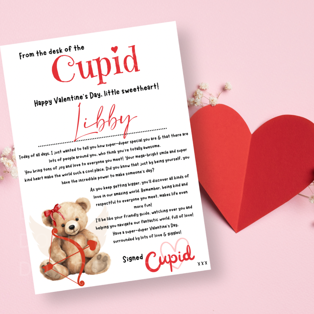 Exclusive Letter From Cupid Luxury Personalised Valentines Canvas ...