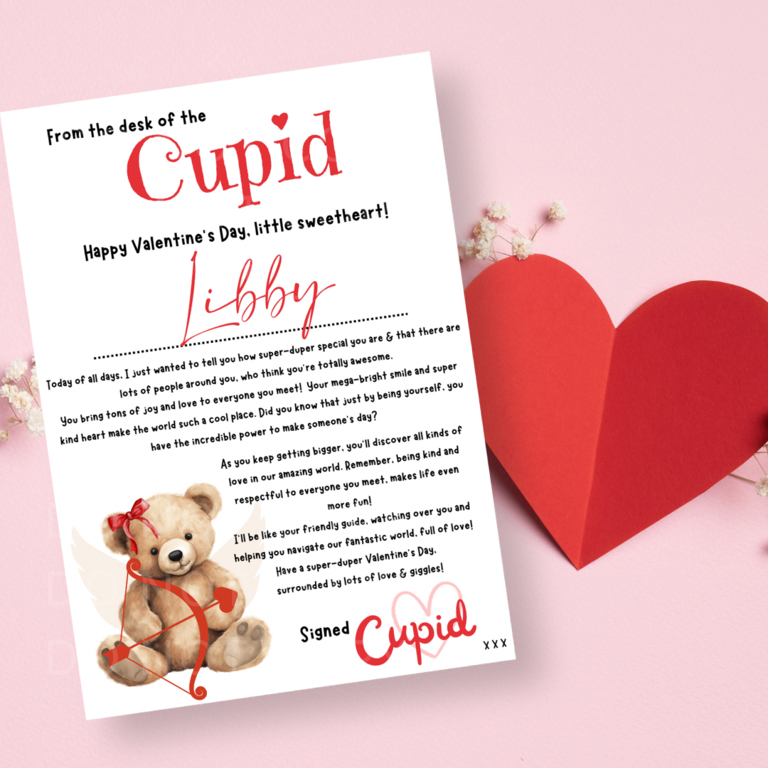 Exclusive Letter From Cupid Luxury Personalised Valentines Canvas