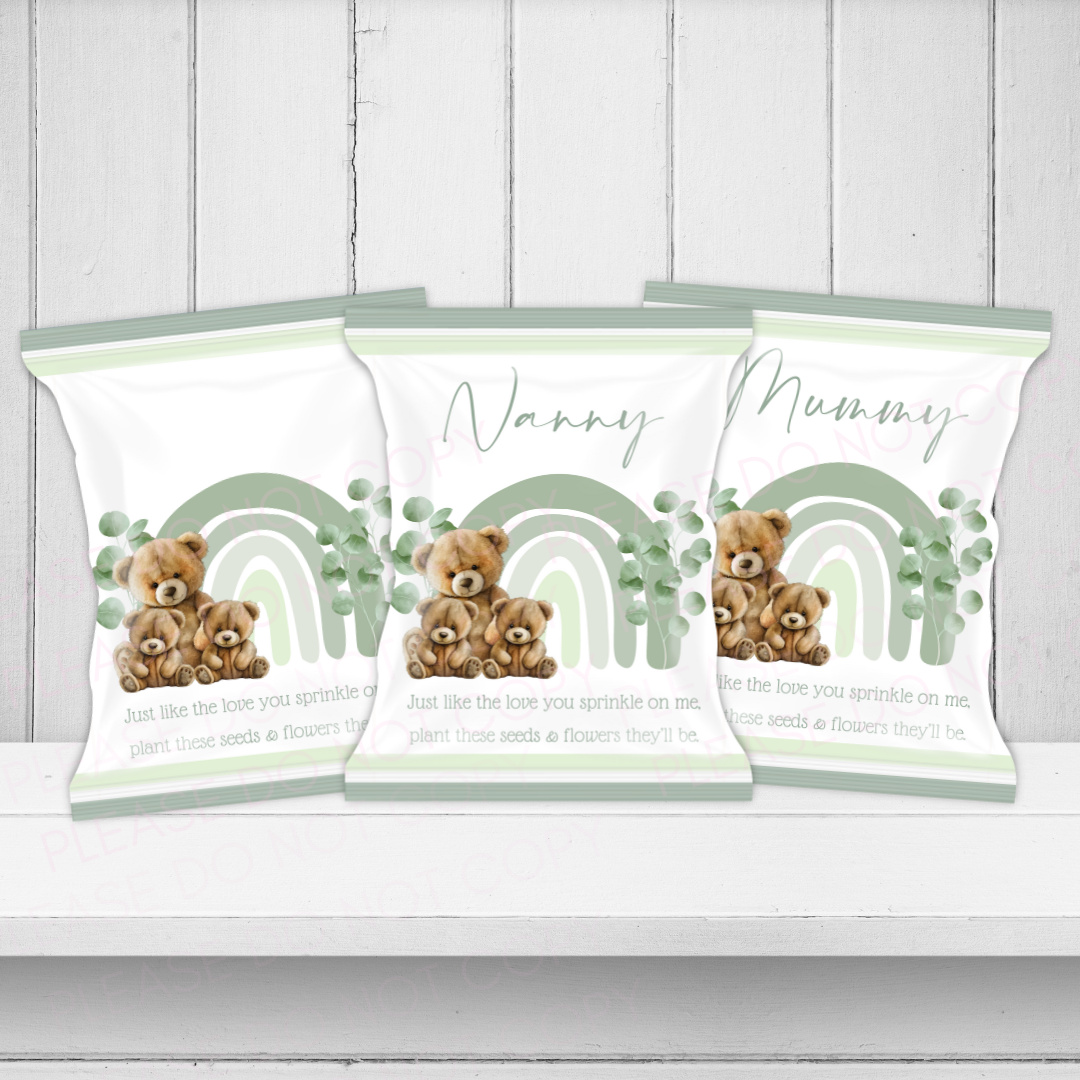 teddy bear seed packets for mothers day | eliza henri