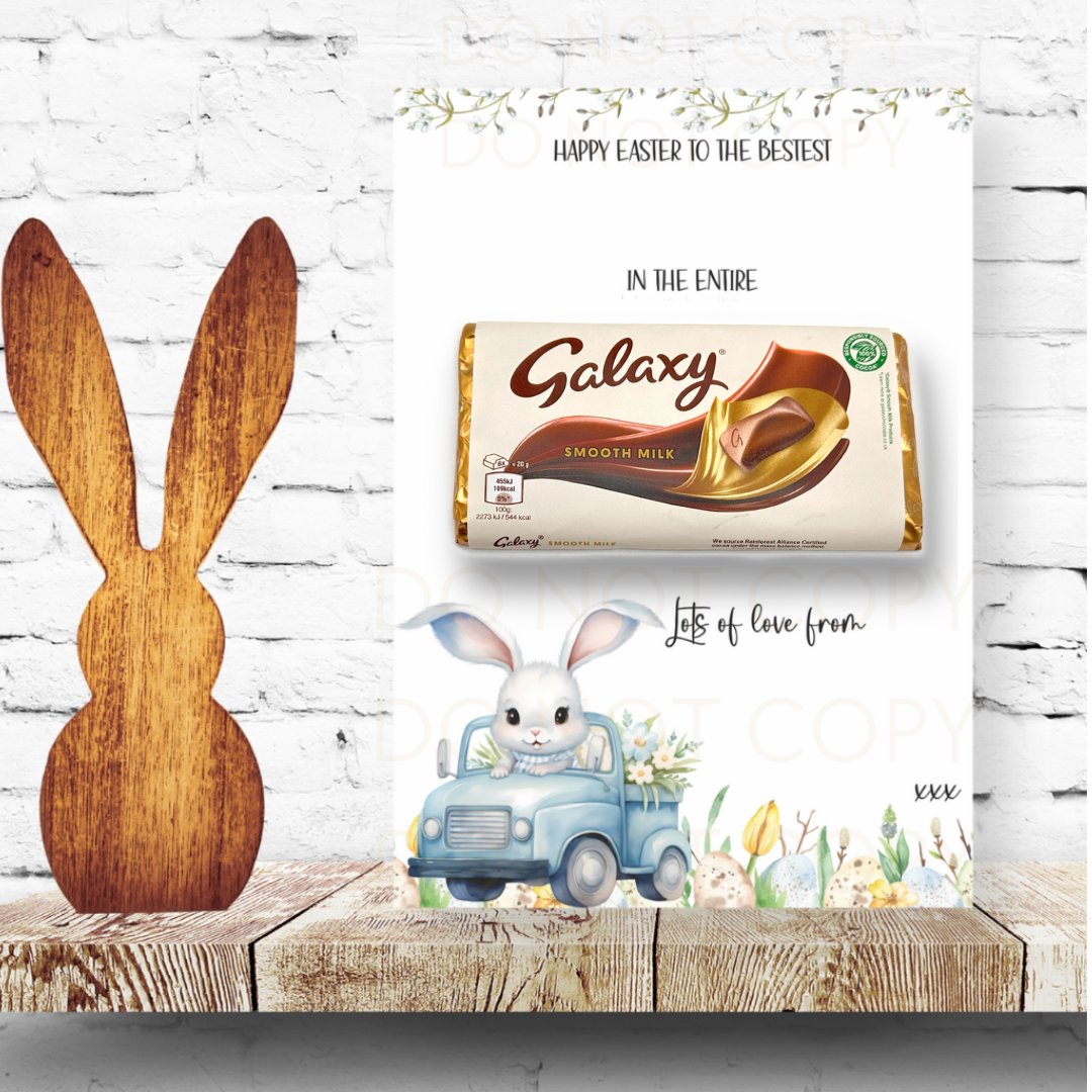 Easter Boy Bunny Galaxy Boards- Premium Card