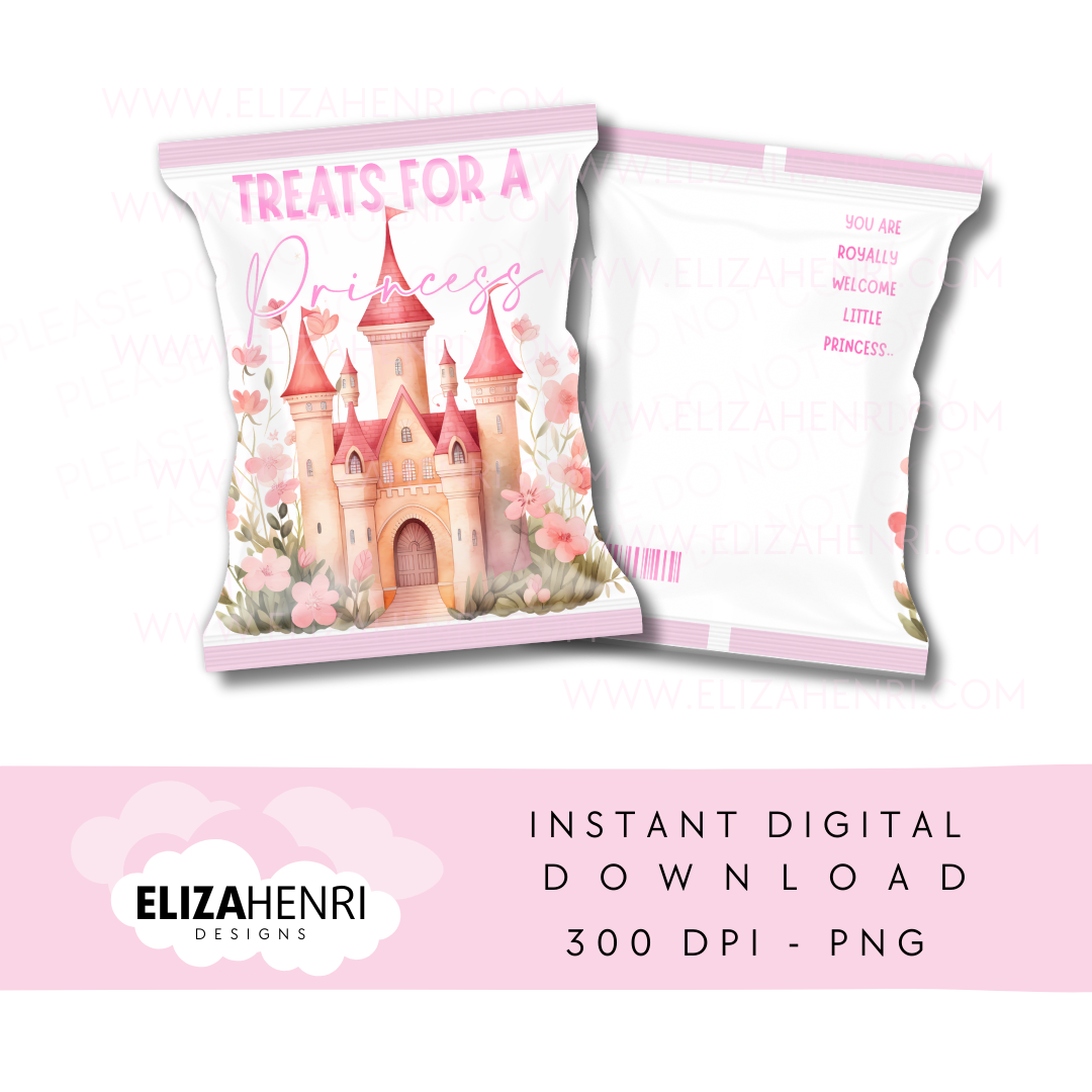 Princess Treats Party Treat Pack Design Digital Download- eliza henri