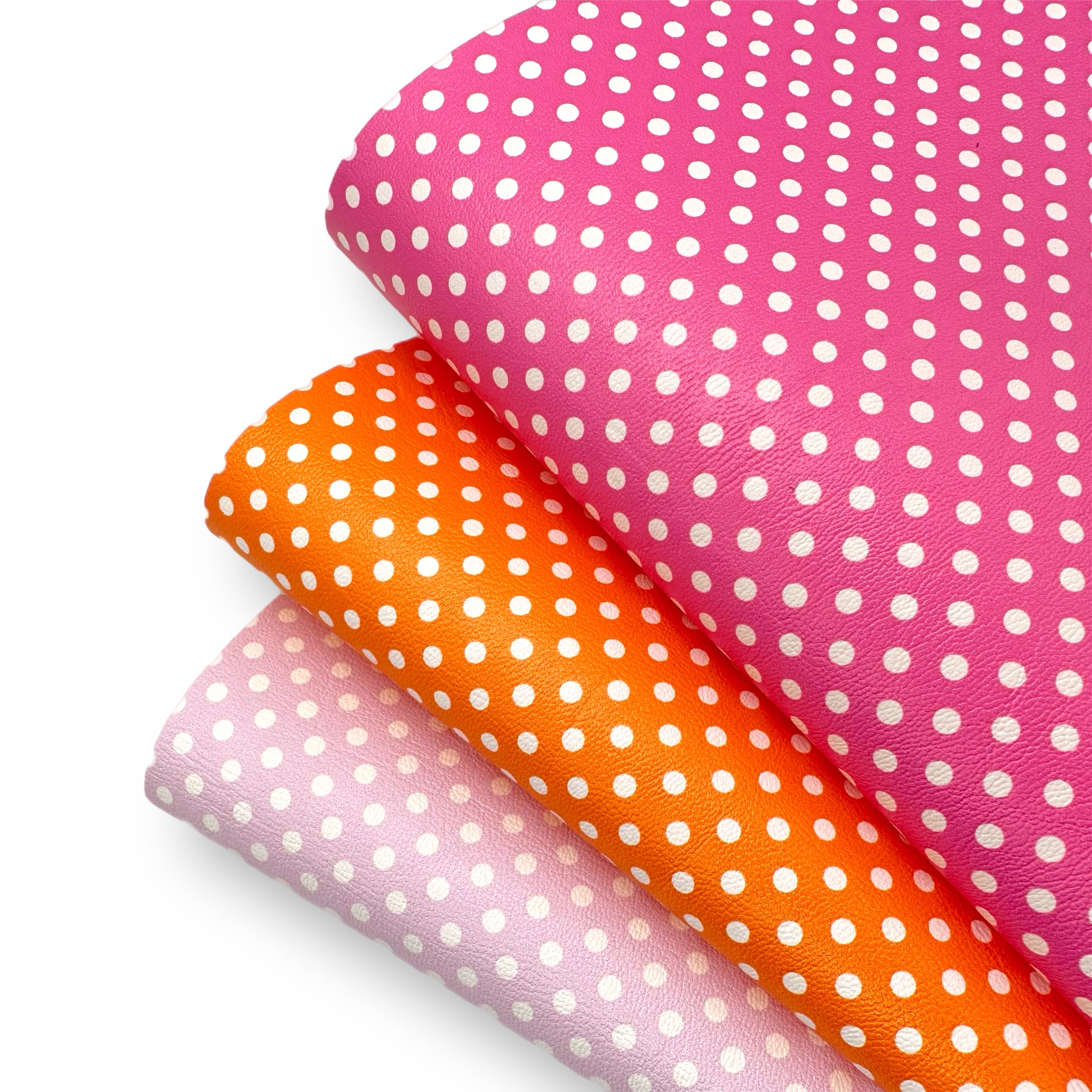 Party Polka Dots Premium Faux Leather Fabric