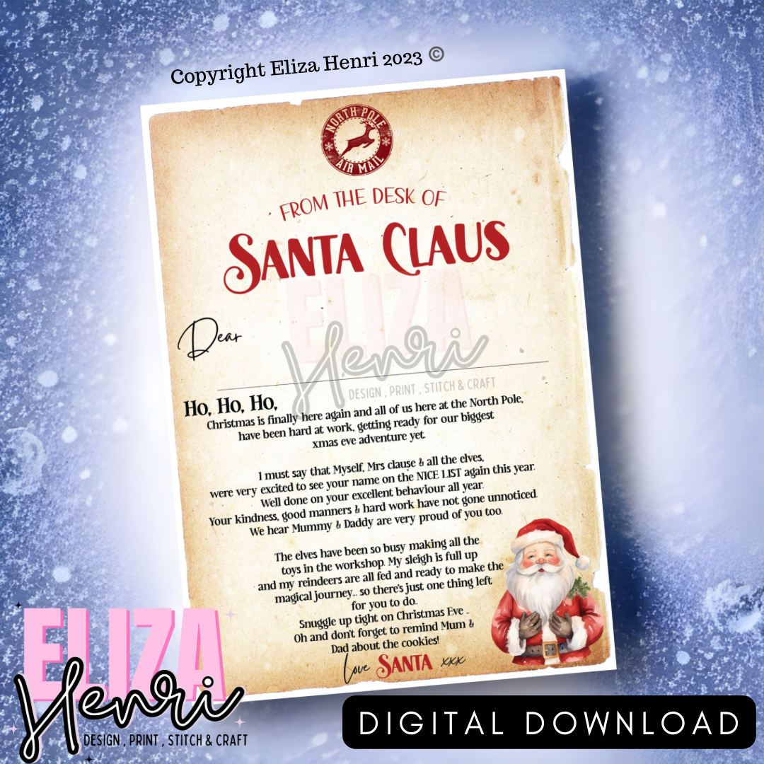Exclusive Print your Own Letter from Santa Digital Download