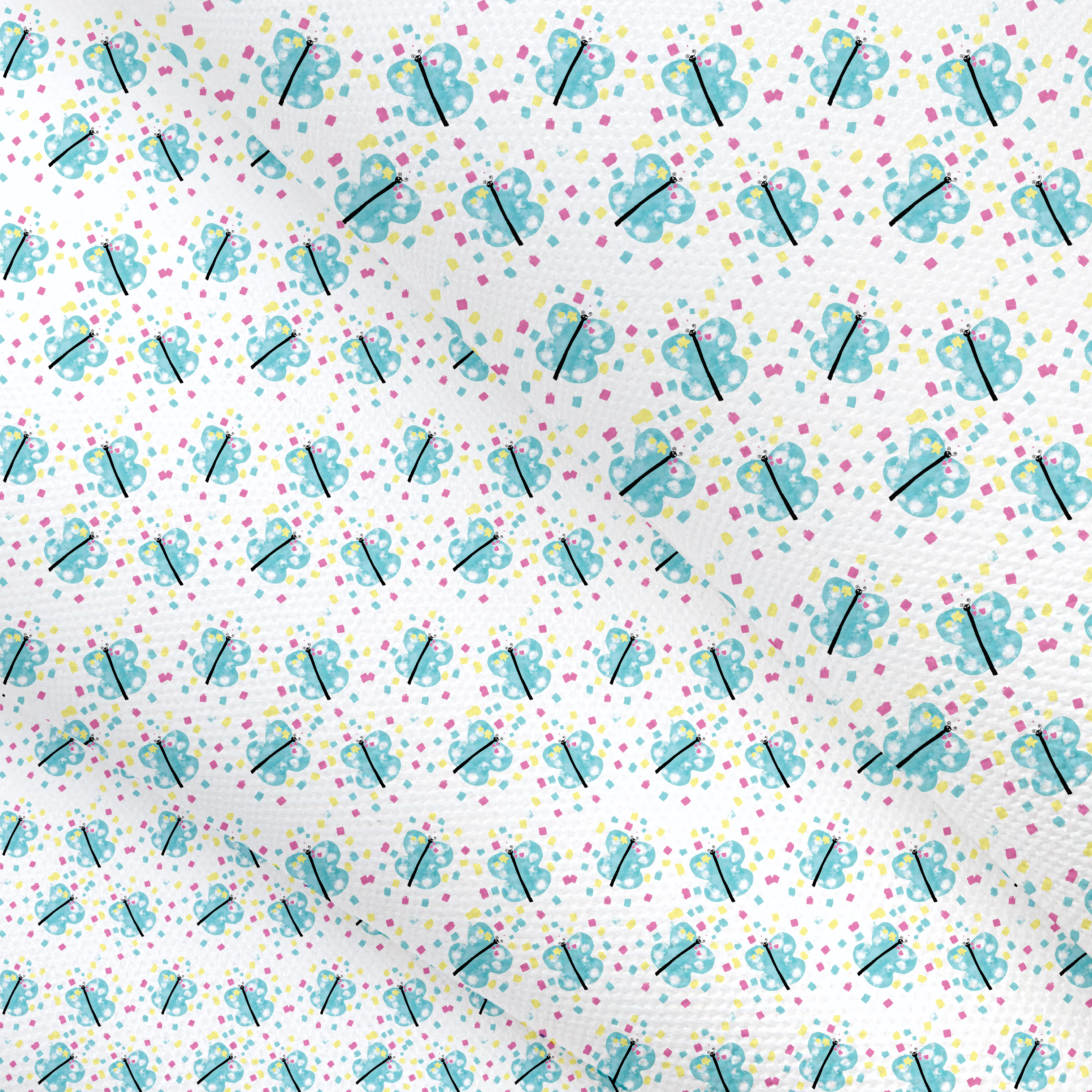 Aria Butterfly ‘Tiny Designer’ Canvas Lux Premium Printed Fabric- 3 Sizes