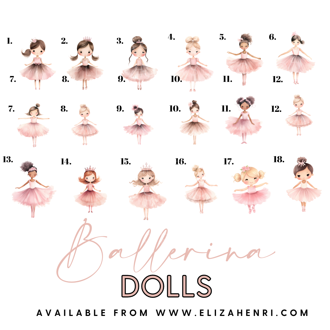Ballerina Story Dolls 3.5” | Pre Cut DIY Hair Bow Loops