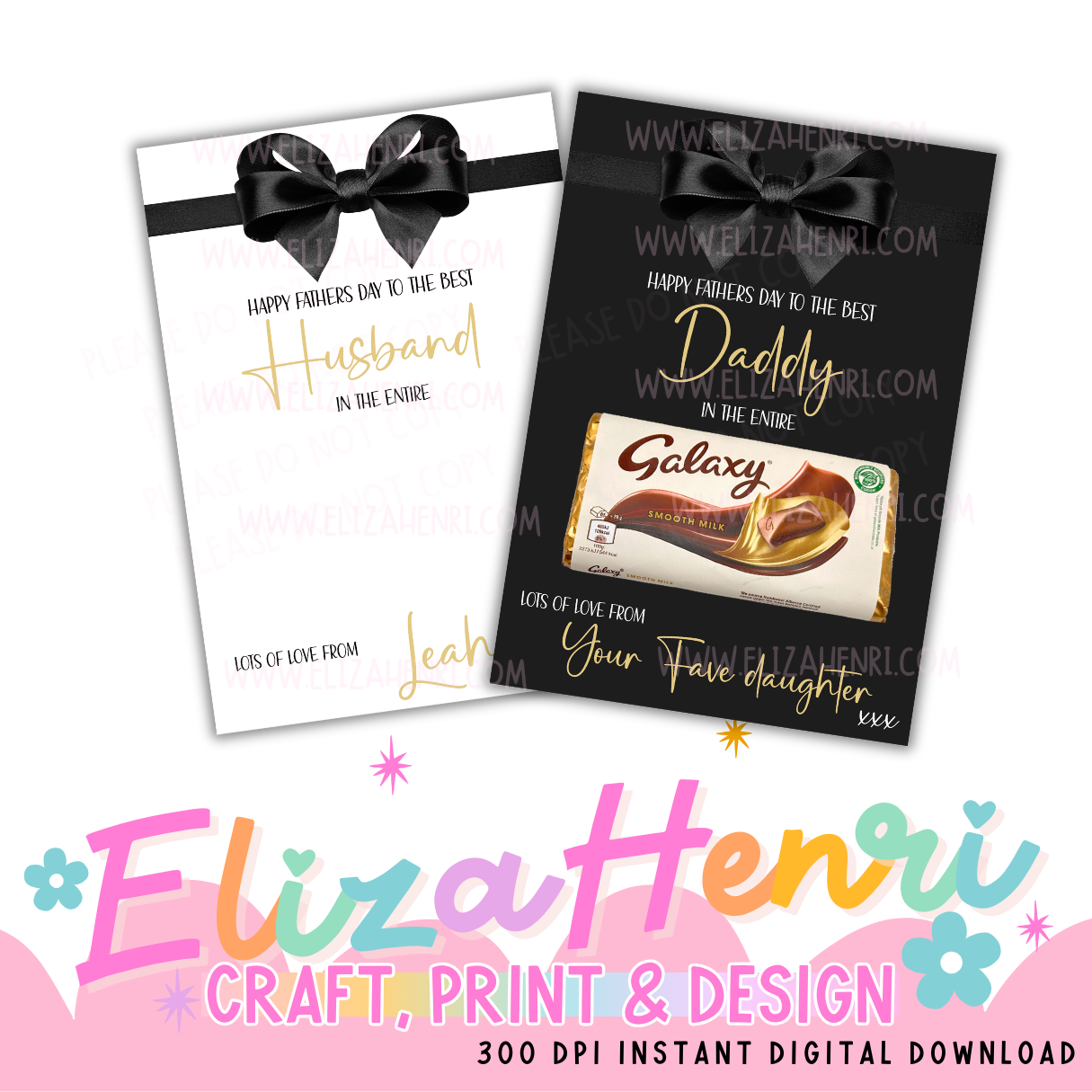 Fathers Day Tux ‘In the Entire Galaxy’ - Chocolate Board Digital Download- 2 Designs