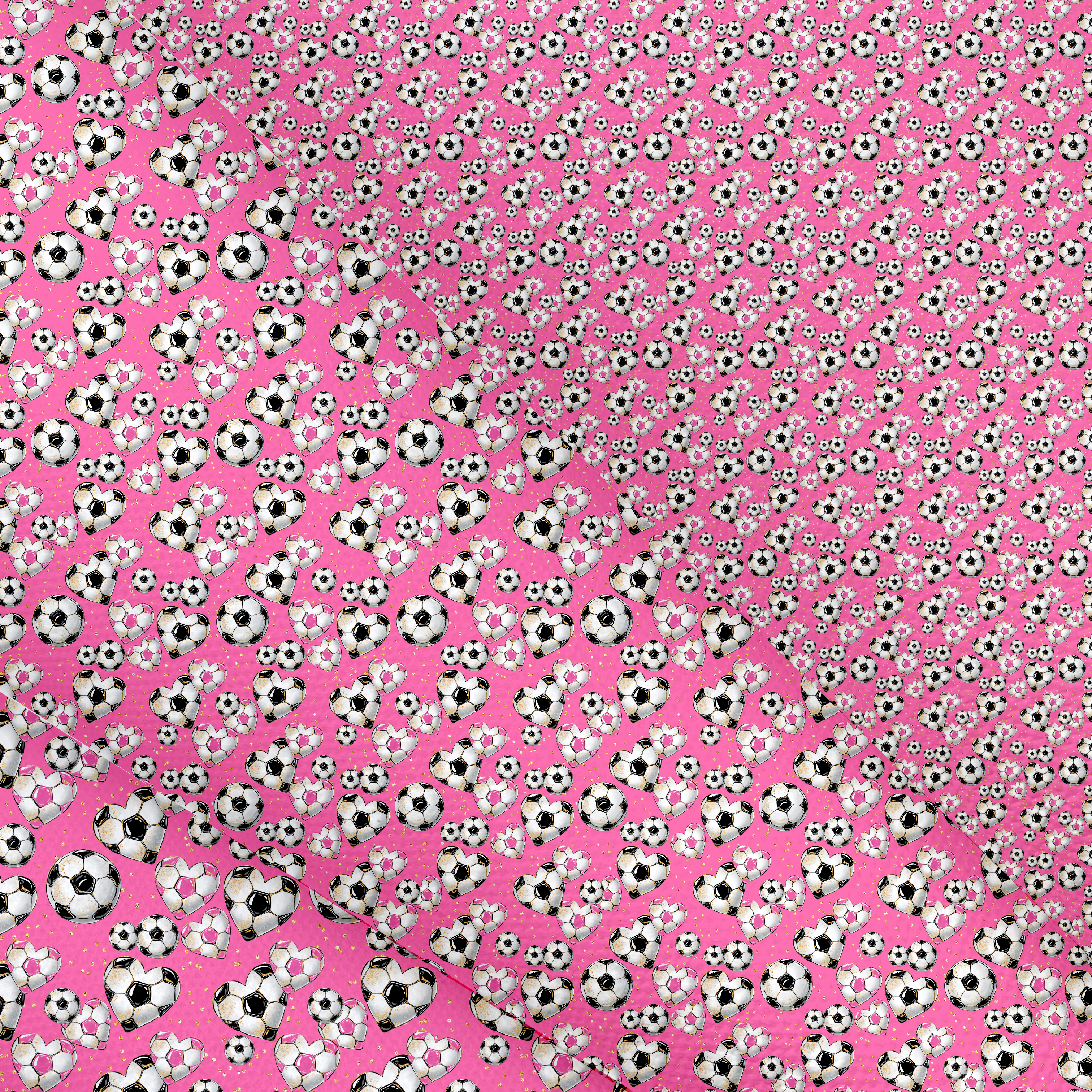 pink football hearts- canvas- elizahenri