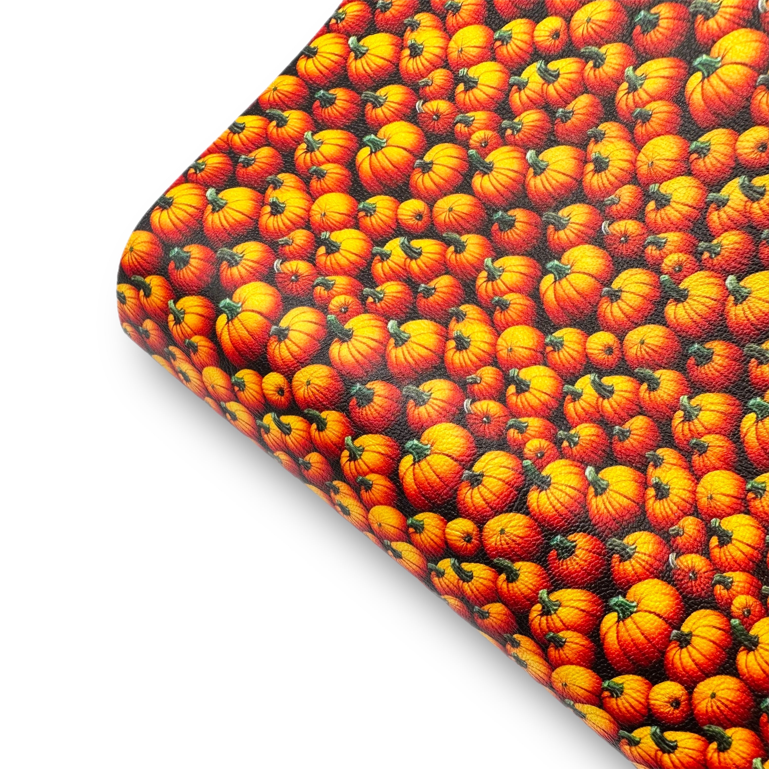 3D Pumpkins Premium Faux Leather Fabric Sheets