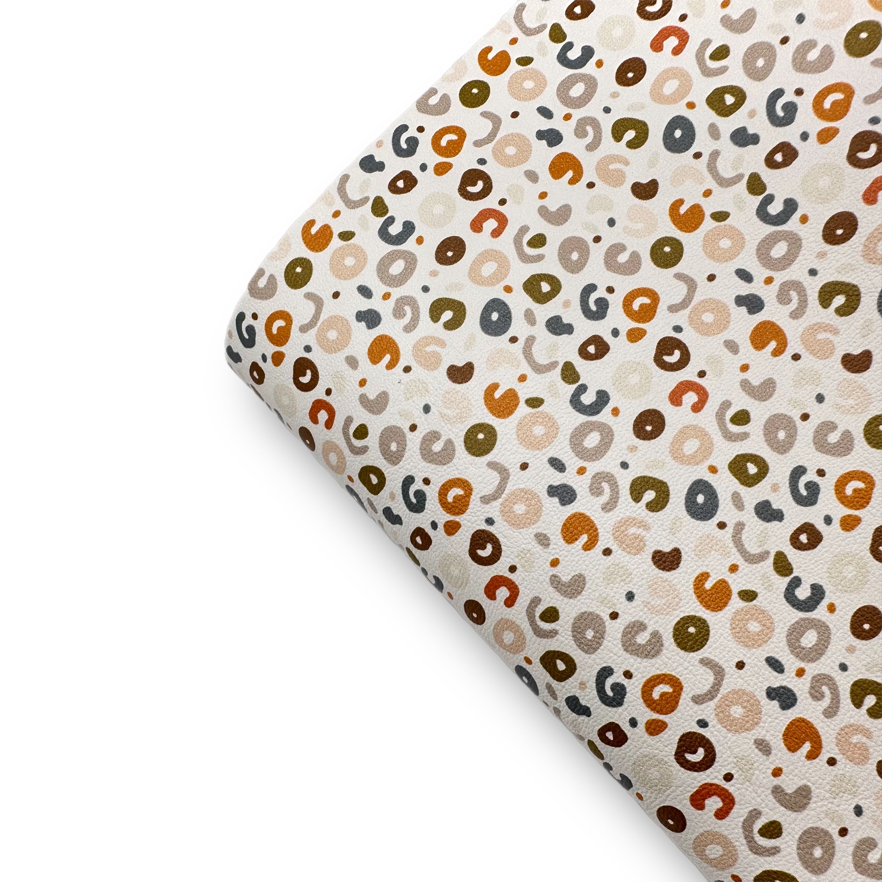 Neutral Leopard Premium Faux Leather Fabric Sheets