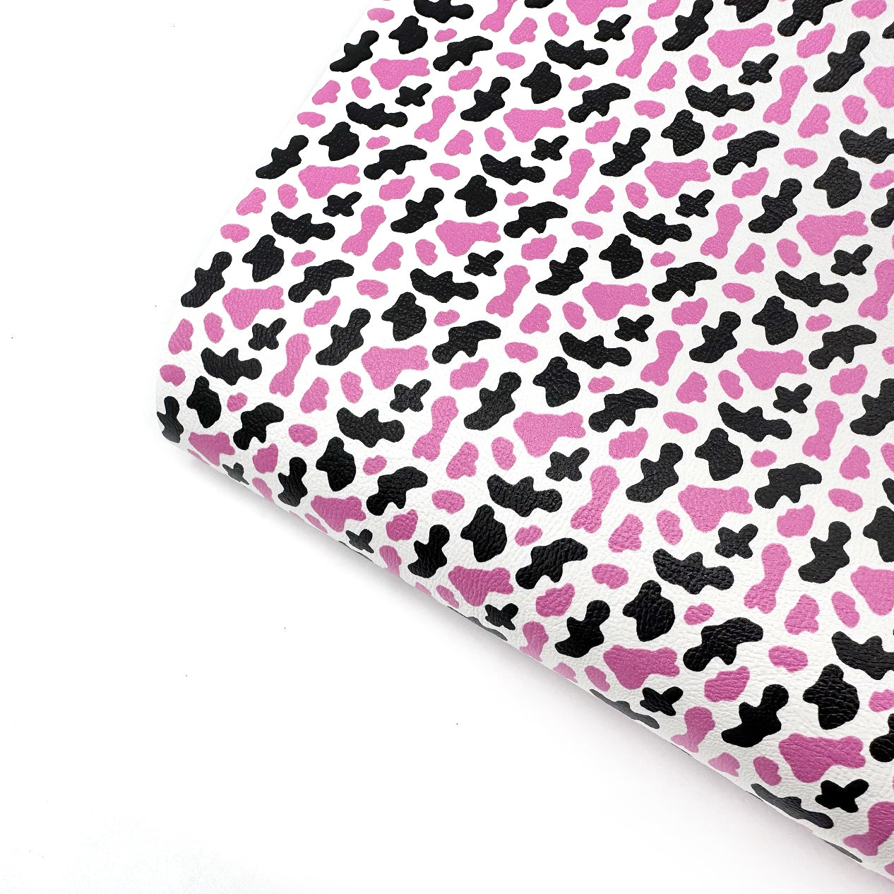 Pretty Pink Cow Girl Premium Faux Leather Fabric Sheets