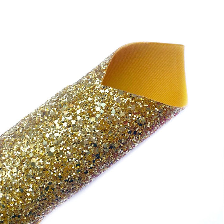 24K Gold Lux Premium Chunky Glitter Fabric