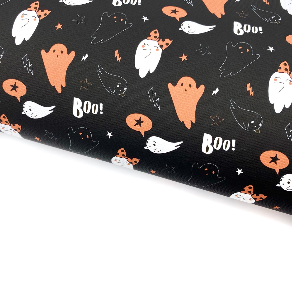 Orange Girlie Ghost with Bow Lux Premium Canvas Bow Fabrics