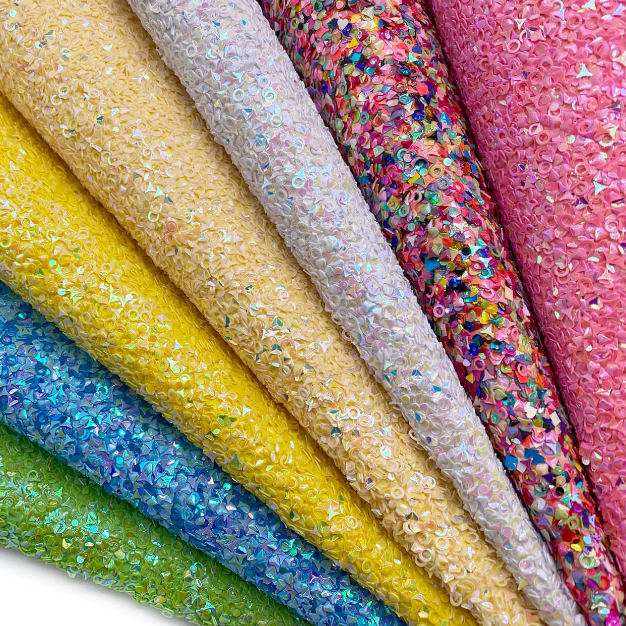 Crushed Sequins Chunky Glitter Fabric Sheets