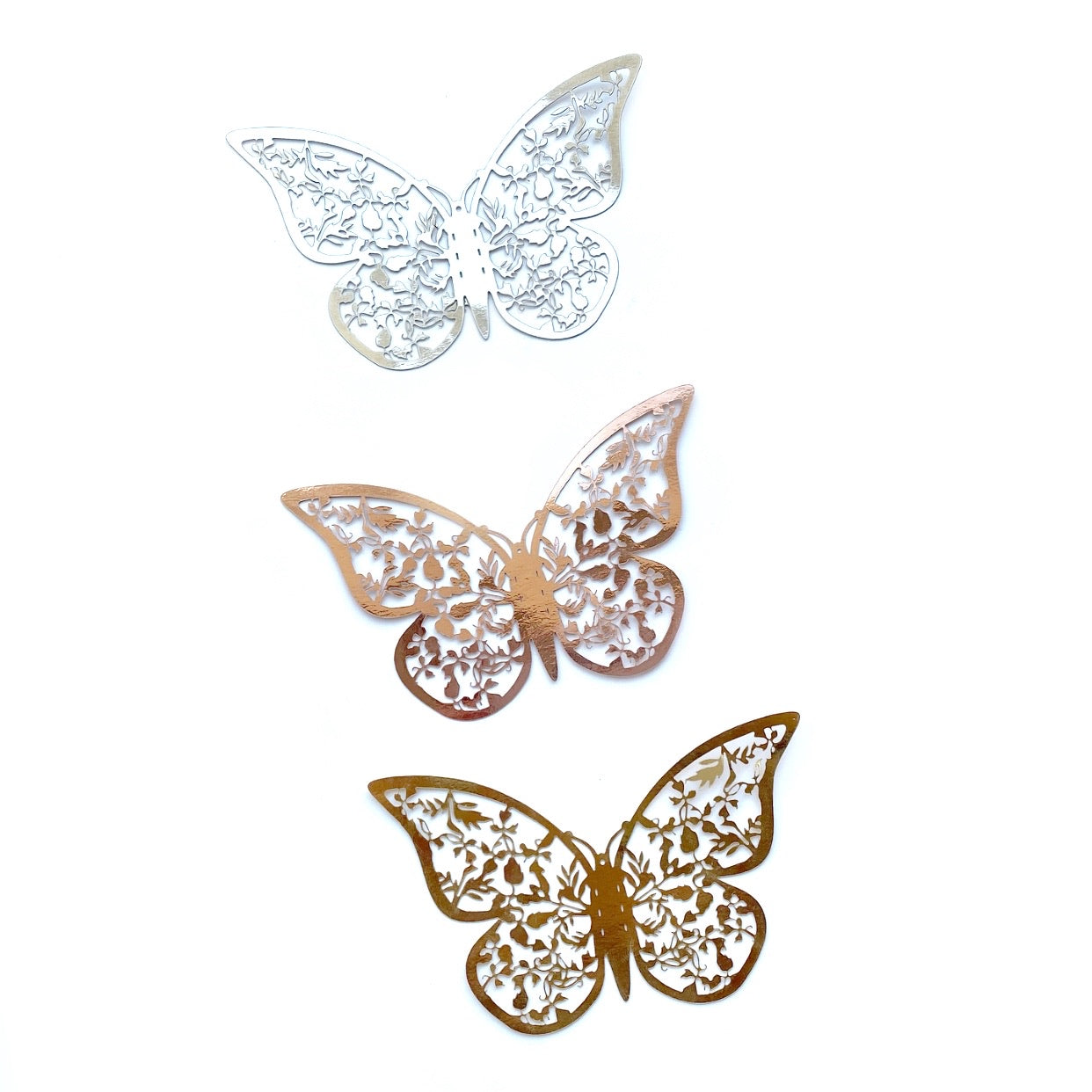 Metallic 3D Cut-out Butterfly Embellishments