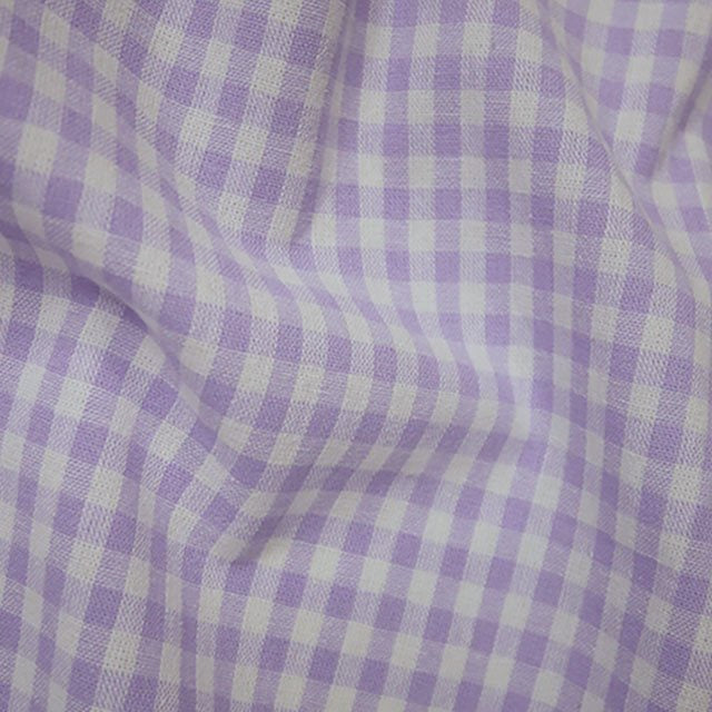 Lilac 1/4'' Gingham Cotton Fabric