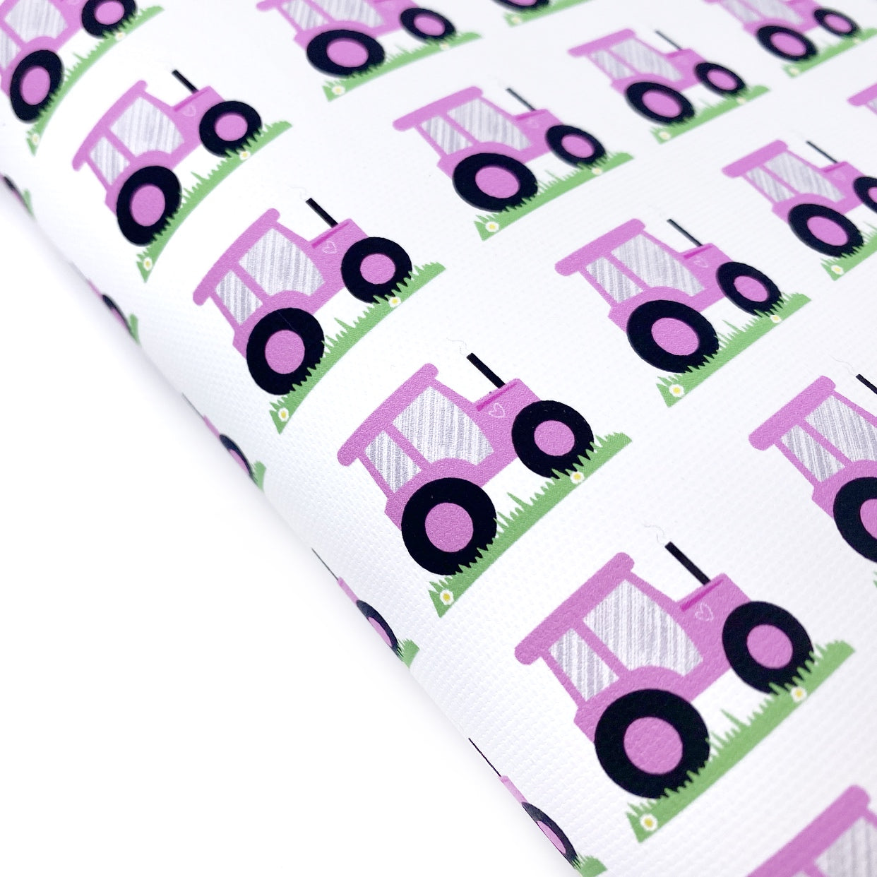 EH Girly Tractors Lux Premium Canvas Bow Fabrics