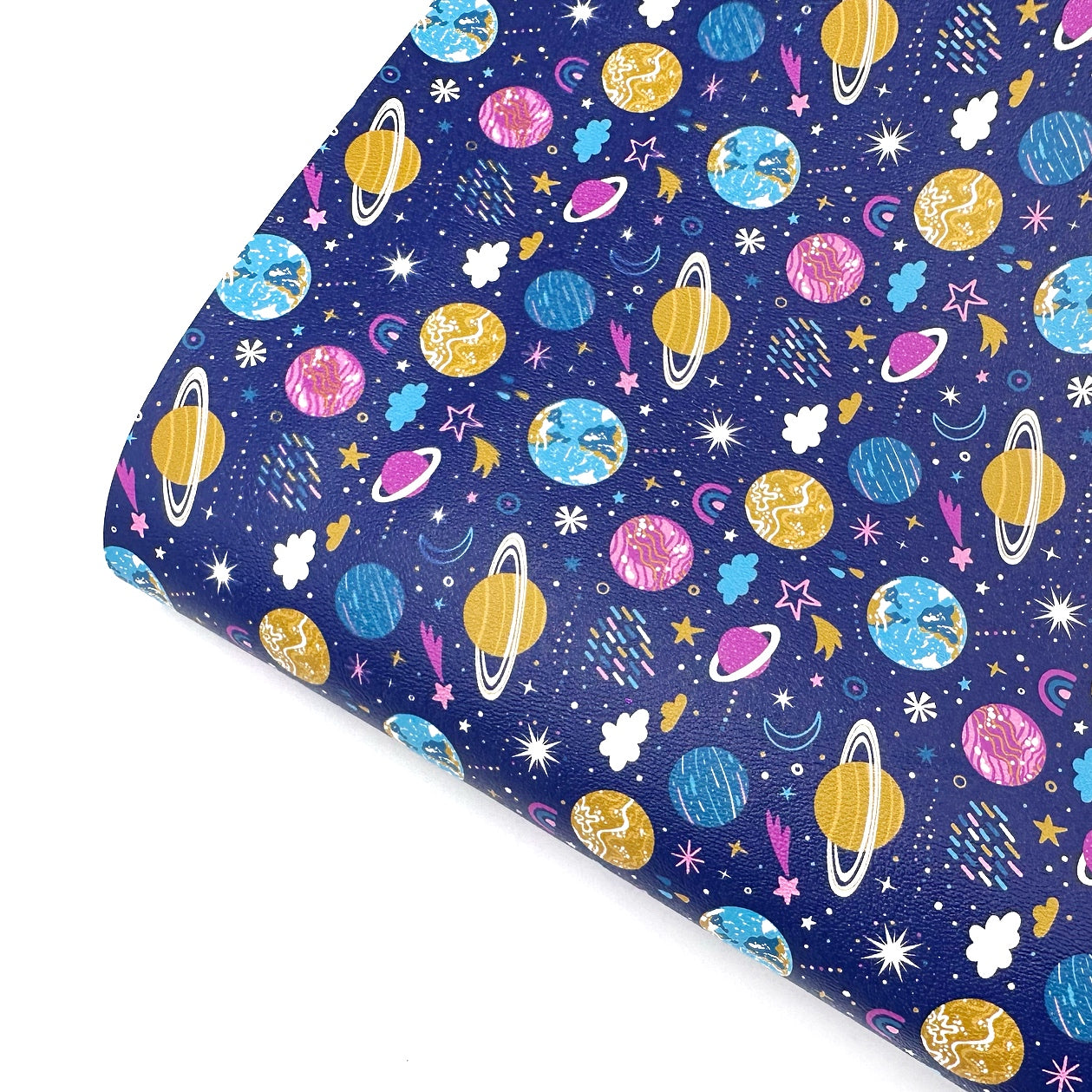 Into Space Premium Faux Leather Fabric Sheets
