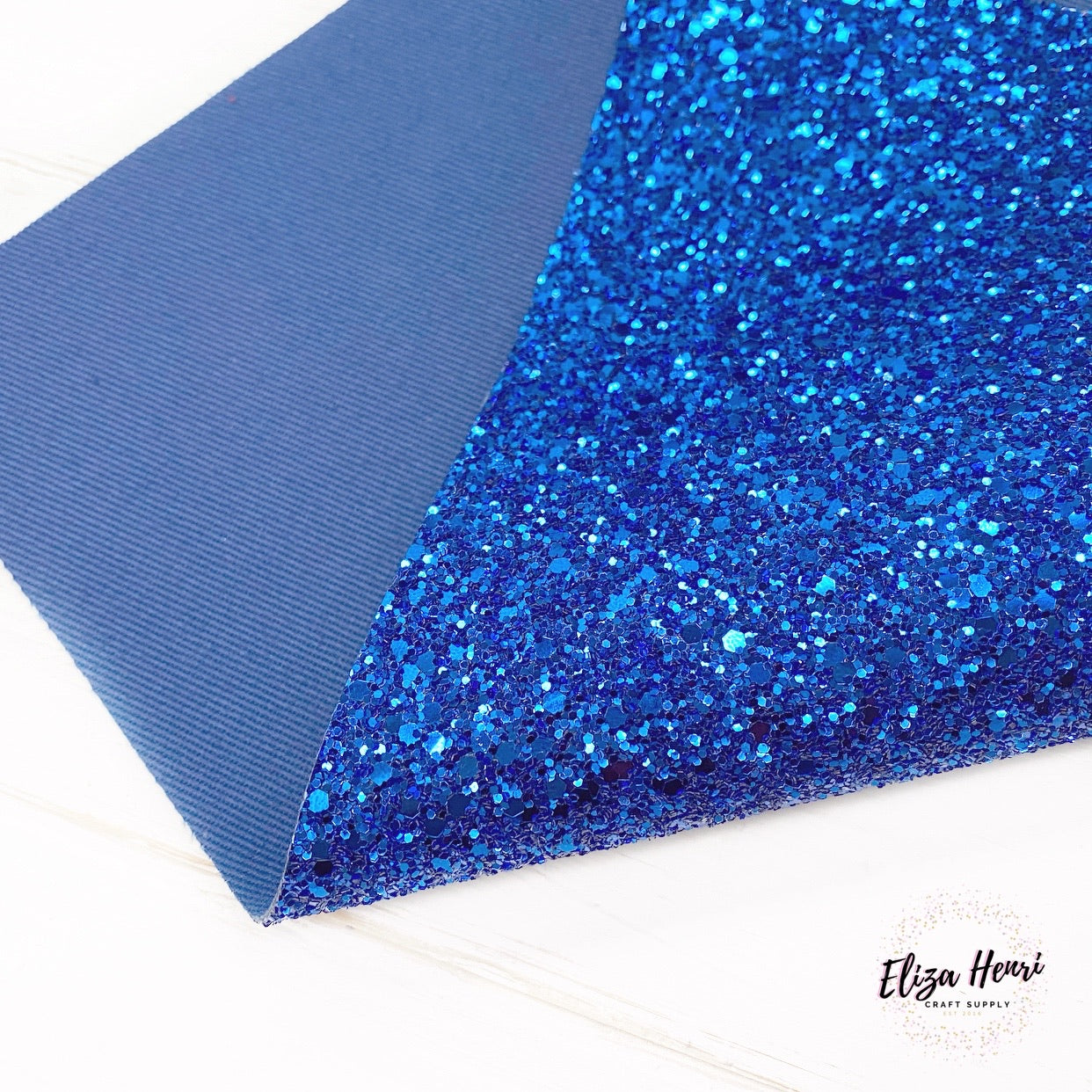 True Royal Blue Lux Premium Chunky Glitter Fabric