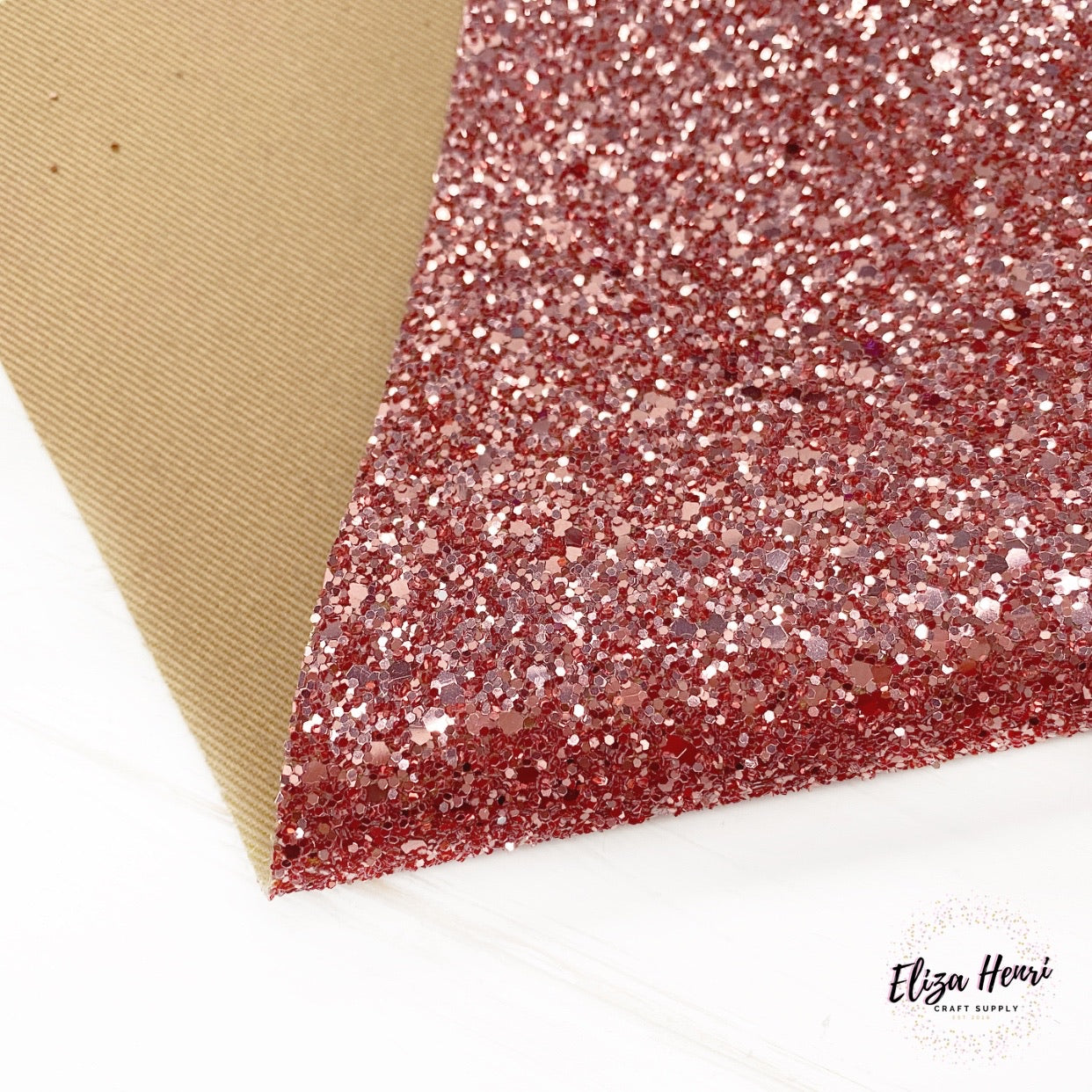 Rose Gold Riches Lux Premium Chunky Glitter Fabric