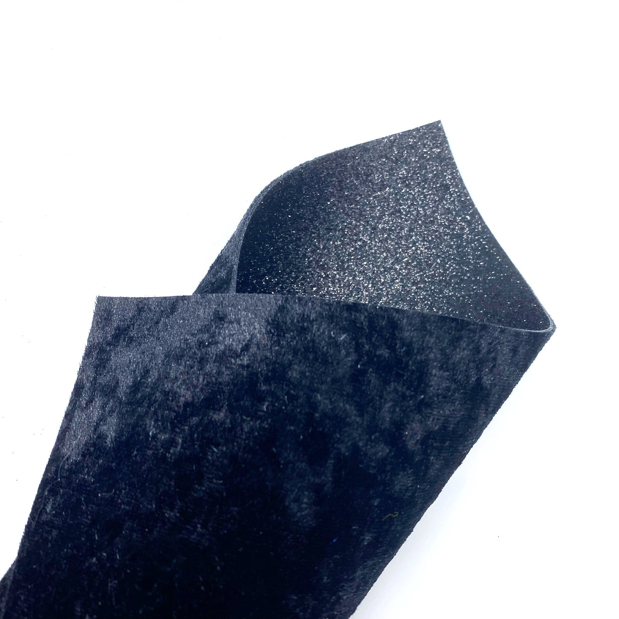 Double Sided Black Fine Core Glitter Fabric