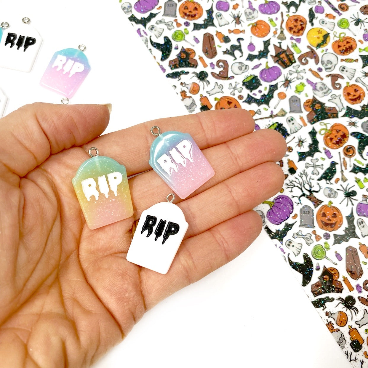 Coloured RIP Charms