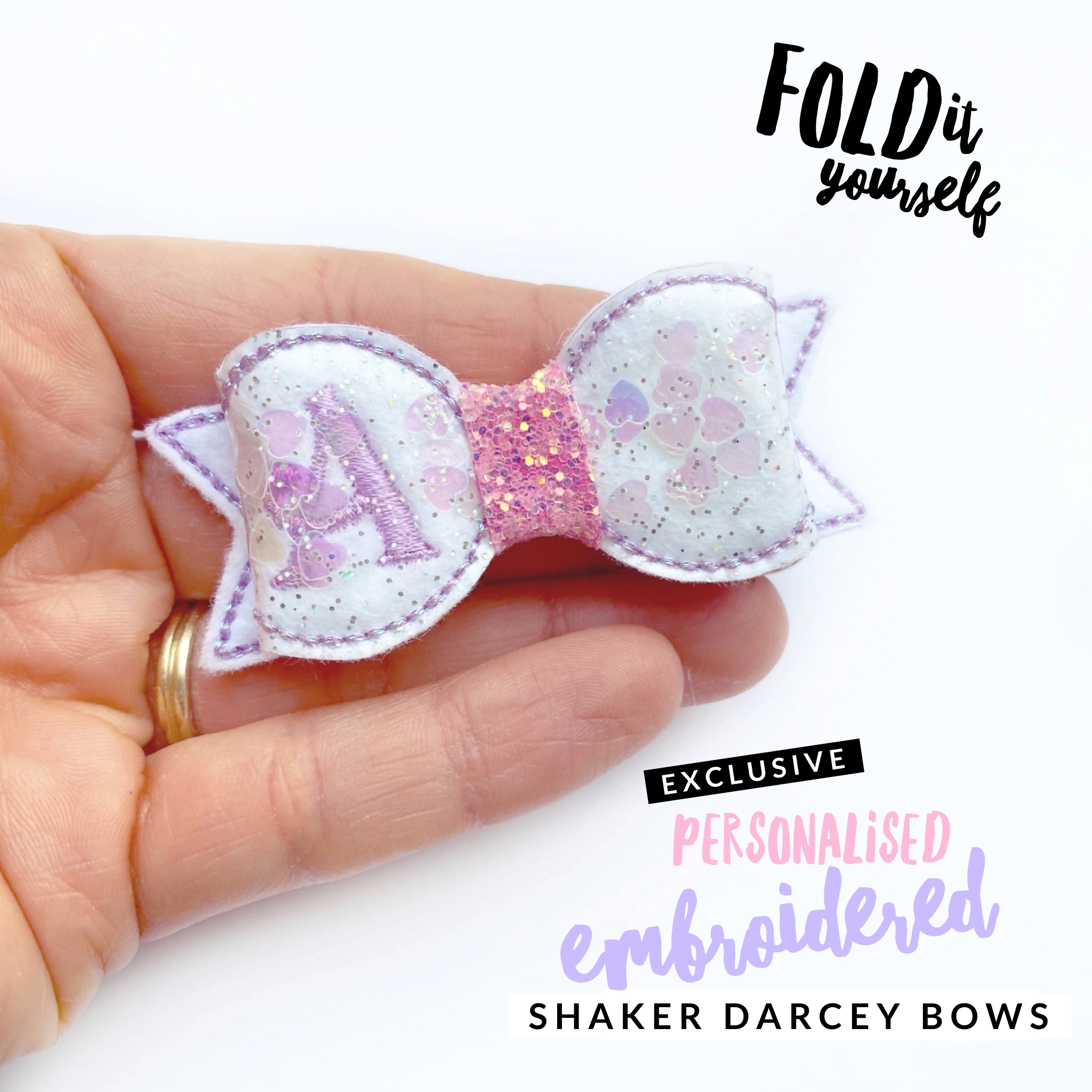 Exclusive Fold it Darcey Shaker Feltie Bows & Loops- 2.5'' DIY Make your own Bow