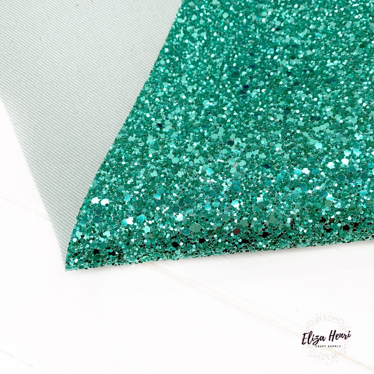 Jaded Green Lux Premium Chunky Glitter Fabric