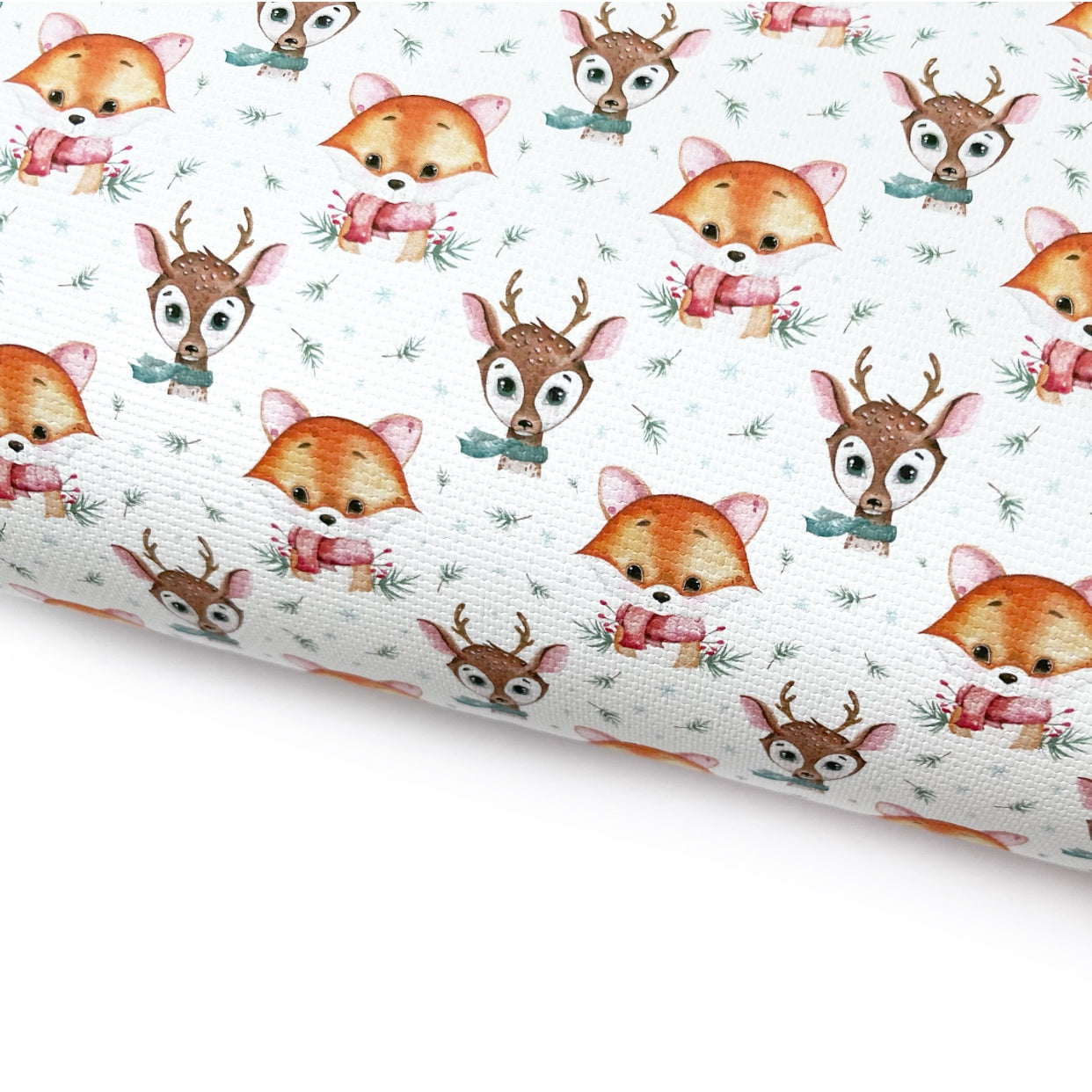 Woodland Christmas Lux Premium Canvas Bow Fabrics
