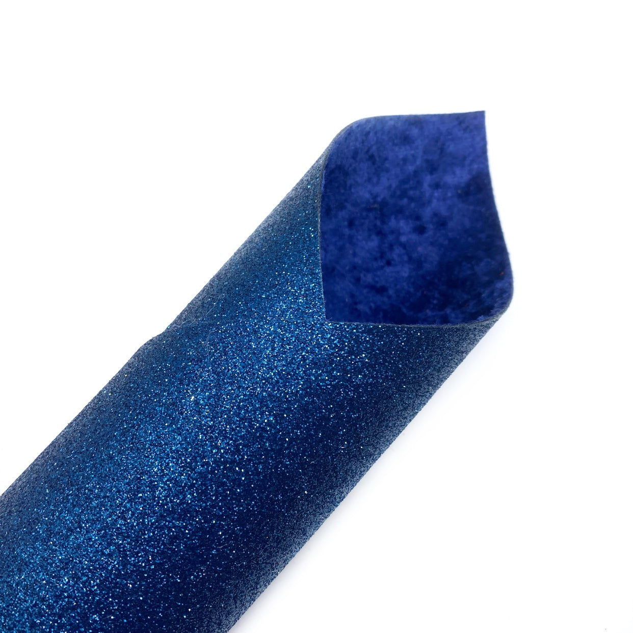 Double Sided Navy Fine Core Glitter Fabric