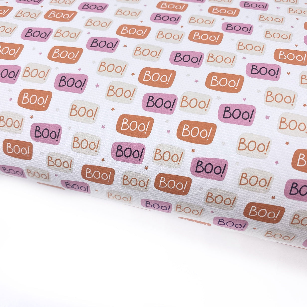 Boo! White Lux Premium Canvas Bow Fabrics