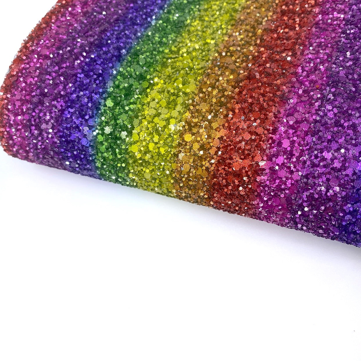 Perfect Rainbow Lux Premium Chunky Glitter Fabric