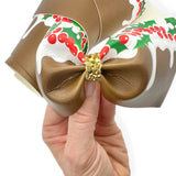 Christmas Pud New 2024 Version Faux Leather Mega Bow Strips