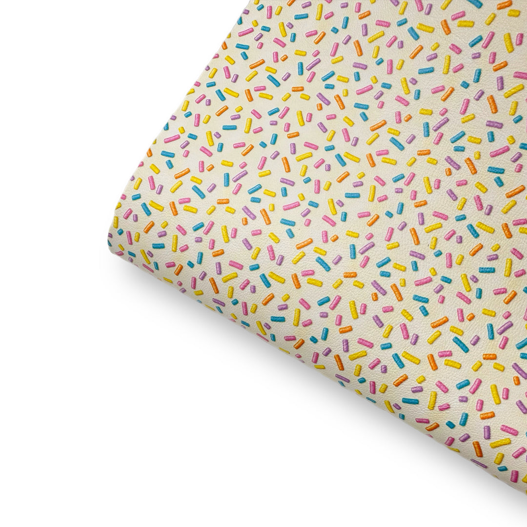 Extra Sprinkles Premium Faux Leather Fabric