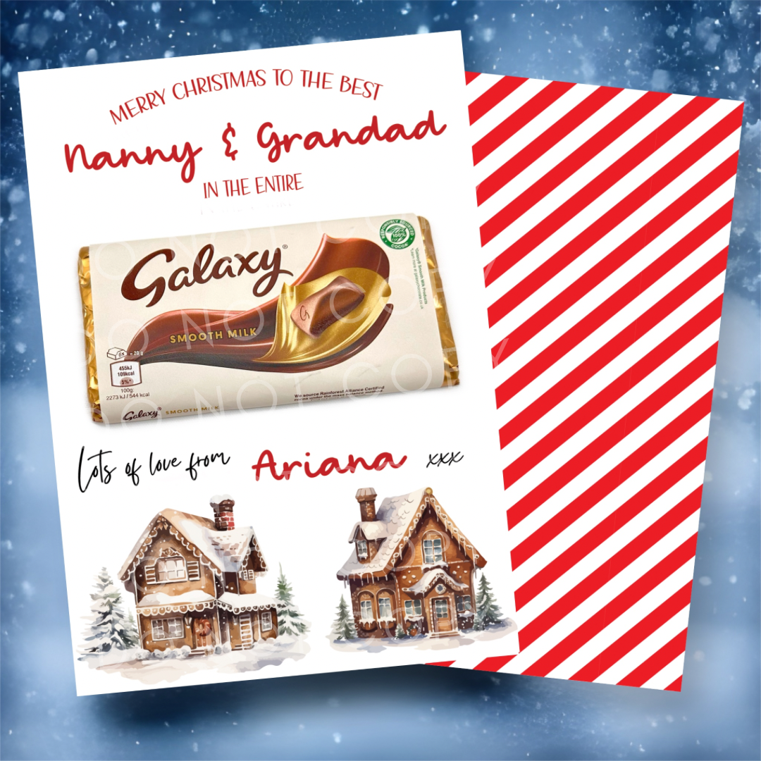 Best in the Galaxy ‘Gingerbread house Version’ Luxury Double Sided Personalised Christmas Canvas