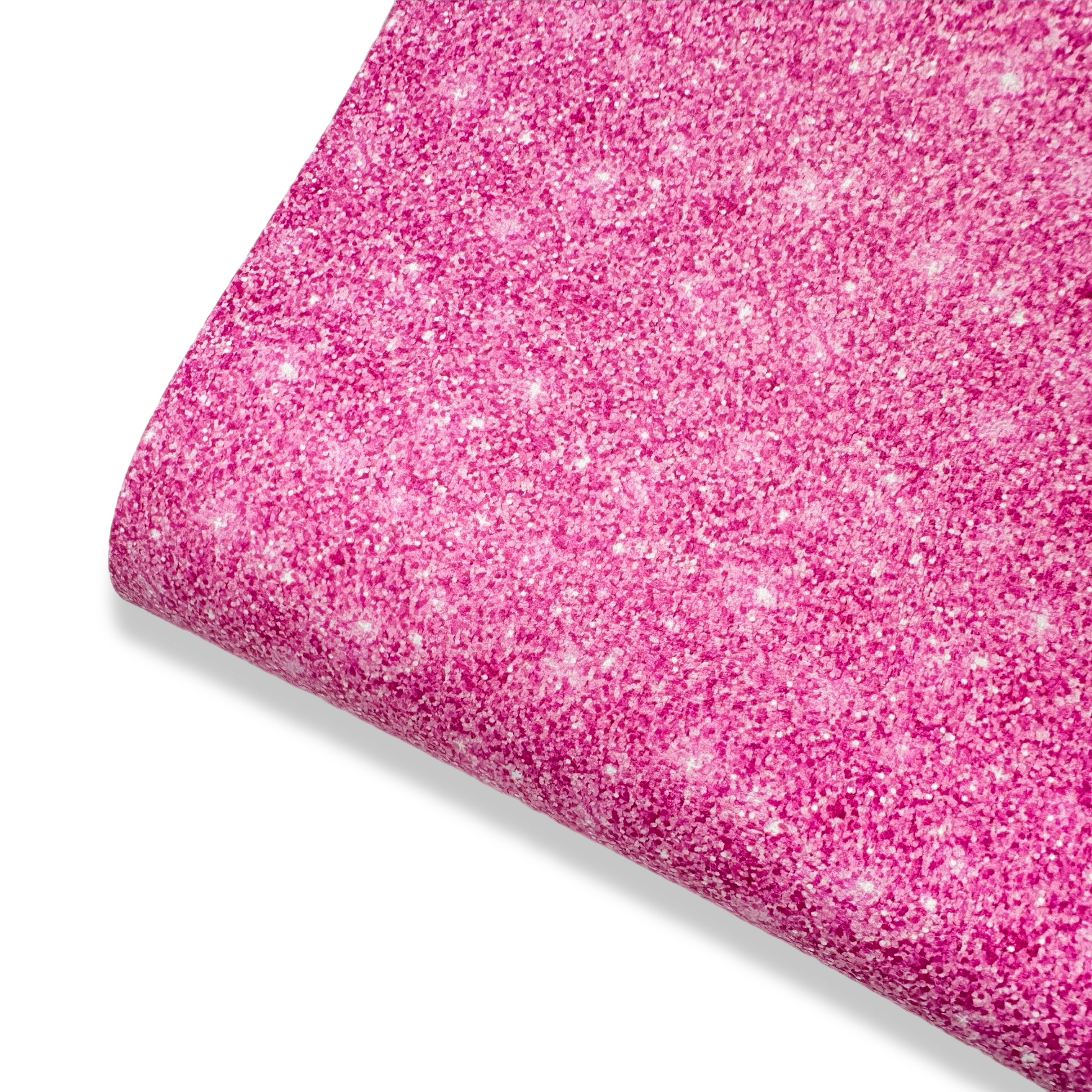 Party Princess Pink Faux Glitter Effect Premium Faux Leather Fabric