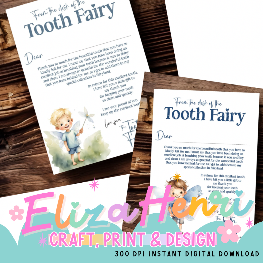 Letter from the Tooth Fairy Boys Duo Set Digital Download