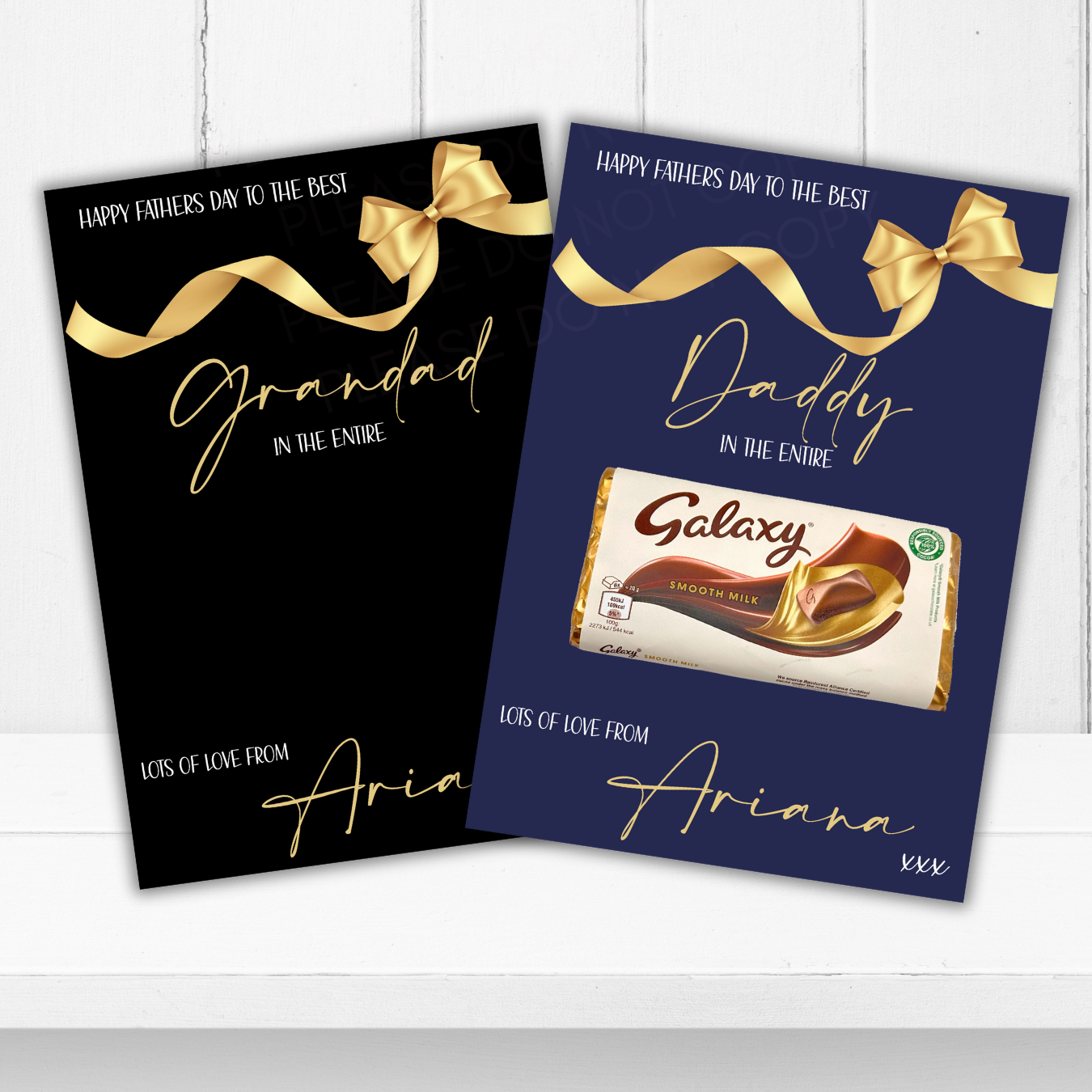 Gift Bow Fathers Day In the entire Galaxy Chocolate Boards- Premium Card