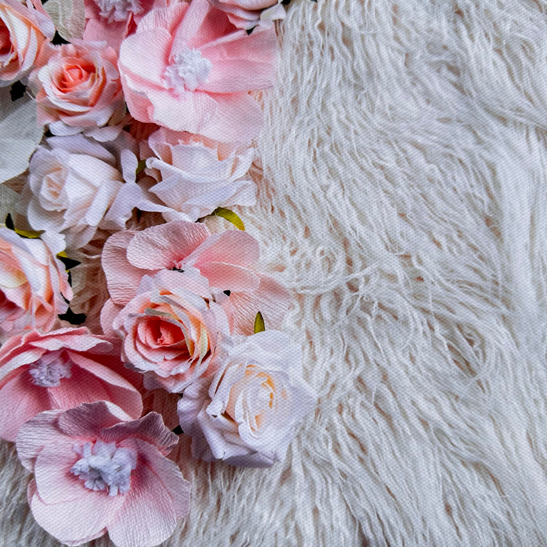 Fluffy & Florals Effect Canvas Photography Background