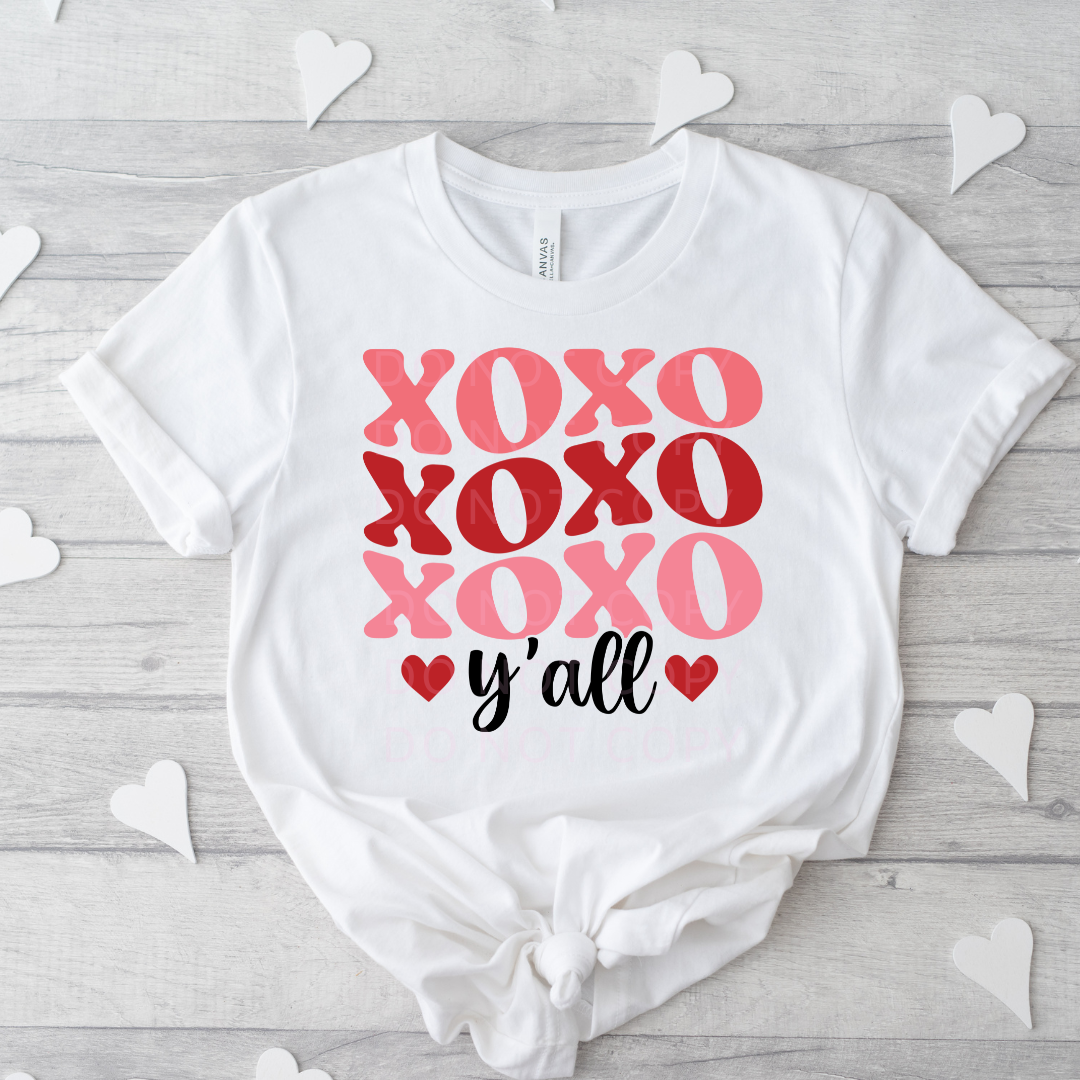 XOXO Y'all DTF Full Colour Transfers