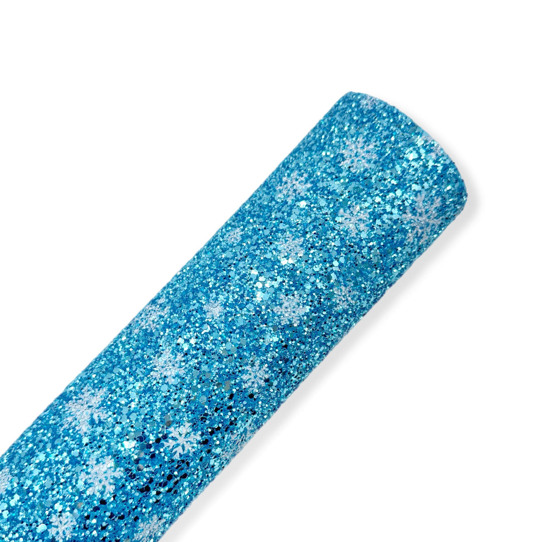 Limited Edition Frozen Snowflakes Chunky Glitter Fabric