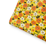 Blossoms of Season Premium Faux Leather Fabric