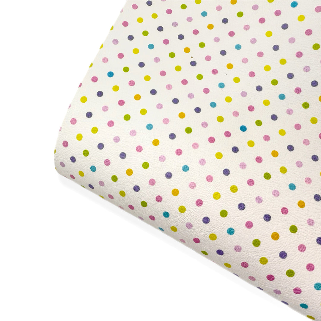 Spotty Party Premium Faux Leather Fabrics