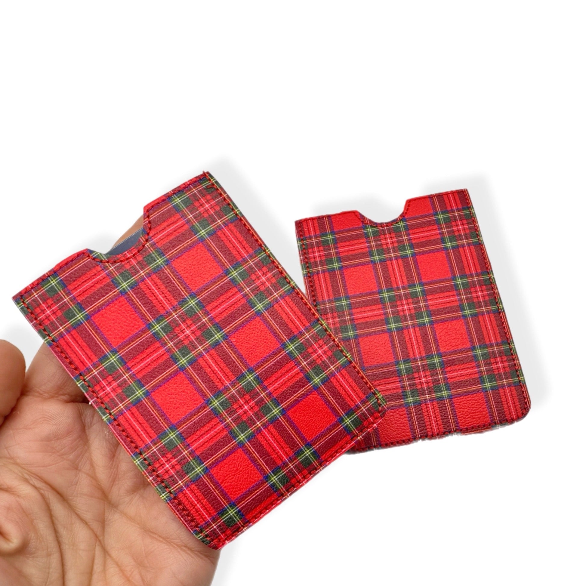 Tartan Faux Leather Gift Card Holder