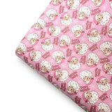 Santa Baby Pink Premium Faux Leather Fabric Sheets