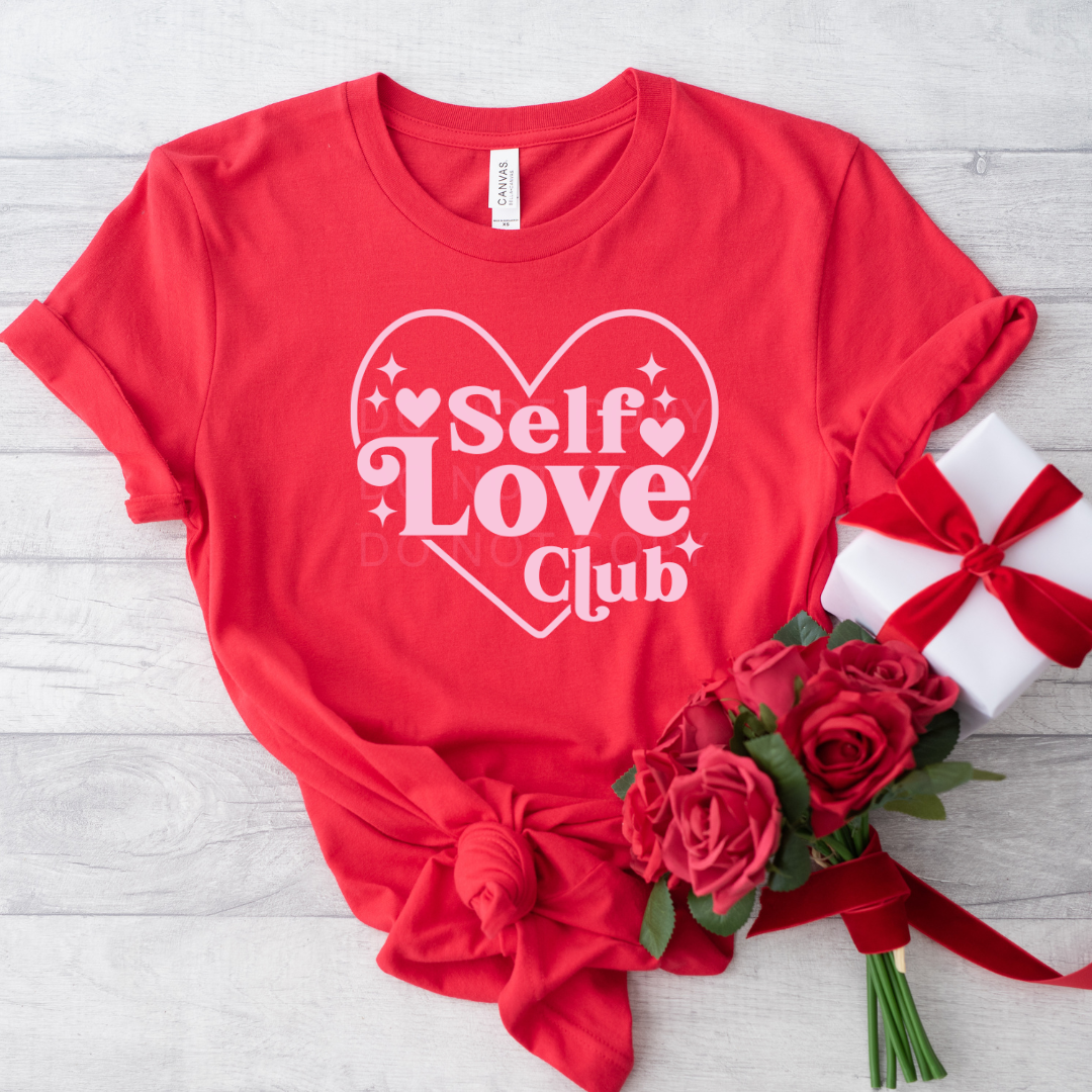 Pink Self Love Club DTF Full Colour Transfers
