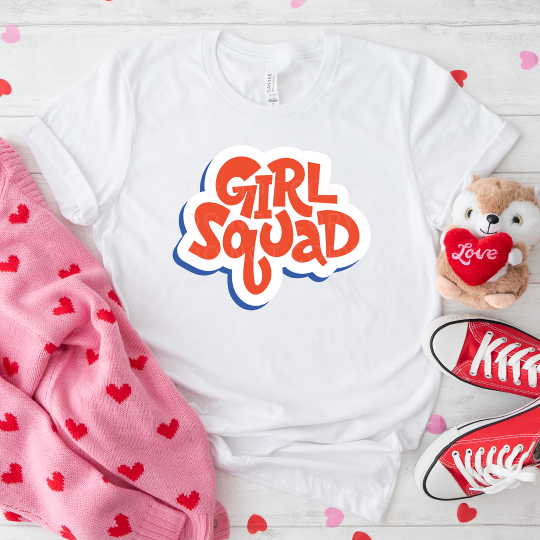 Girl Squad Red Blue DTF Full Colour Transfers