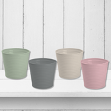 Metal Ribbed Plant Pot 12cm