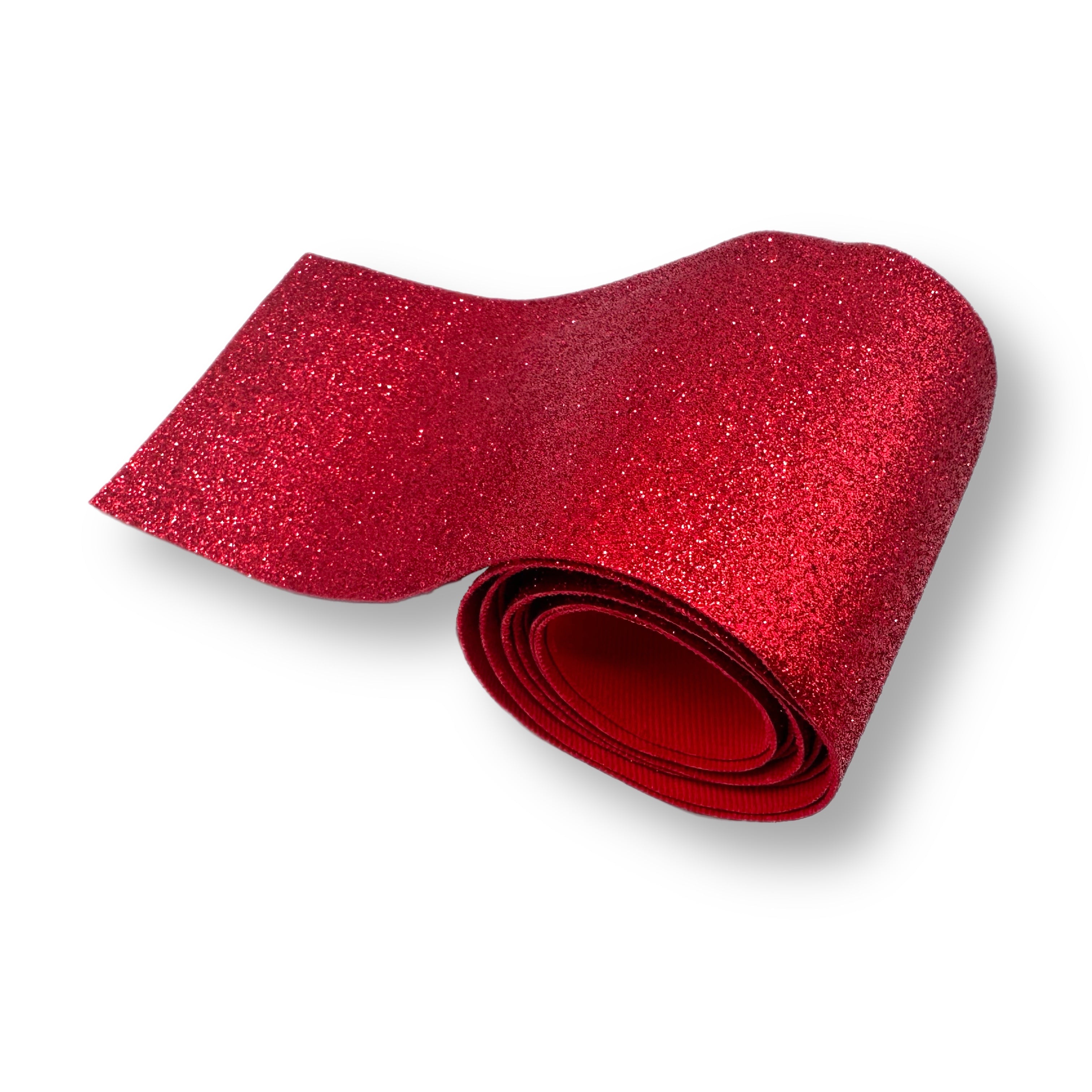 Red | Core Colour Fine Glitter Mega Bow Strips