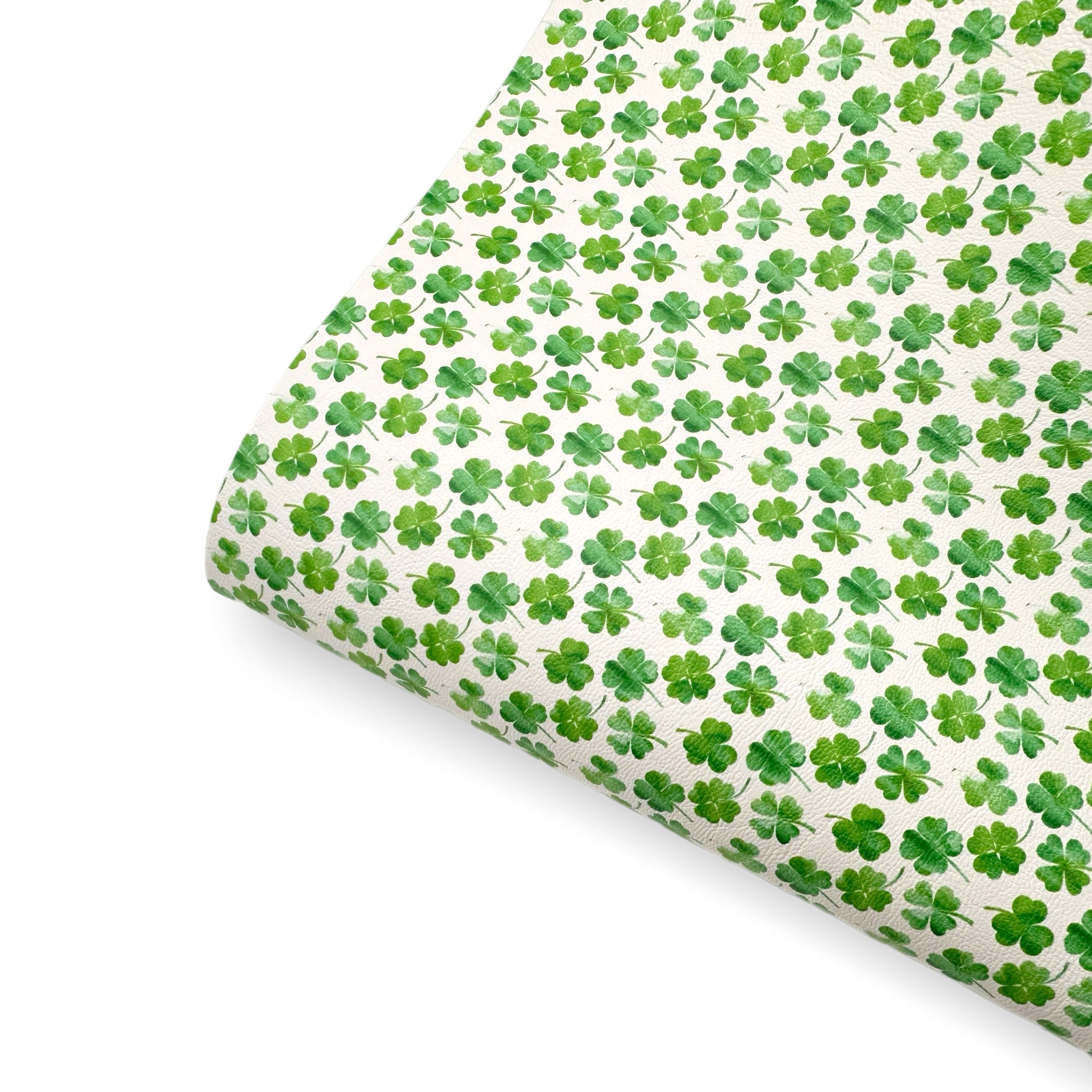 Lucky Lucky Clovers Premium Faux Leather Fabric