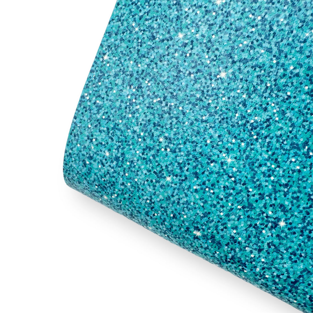 Under the Sea Faux Glitter Effect Premium Faux Leather Fabric